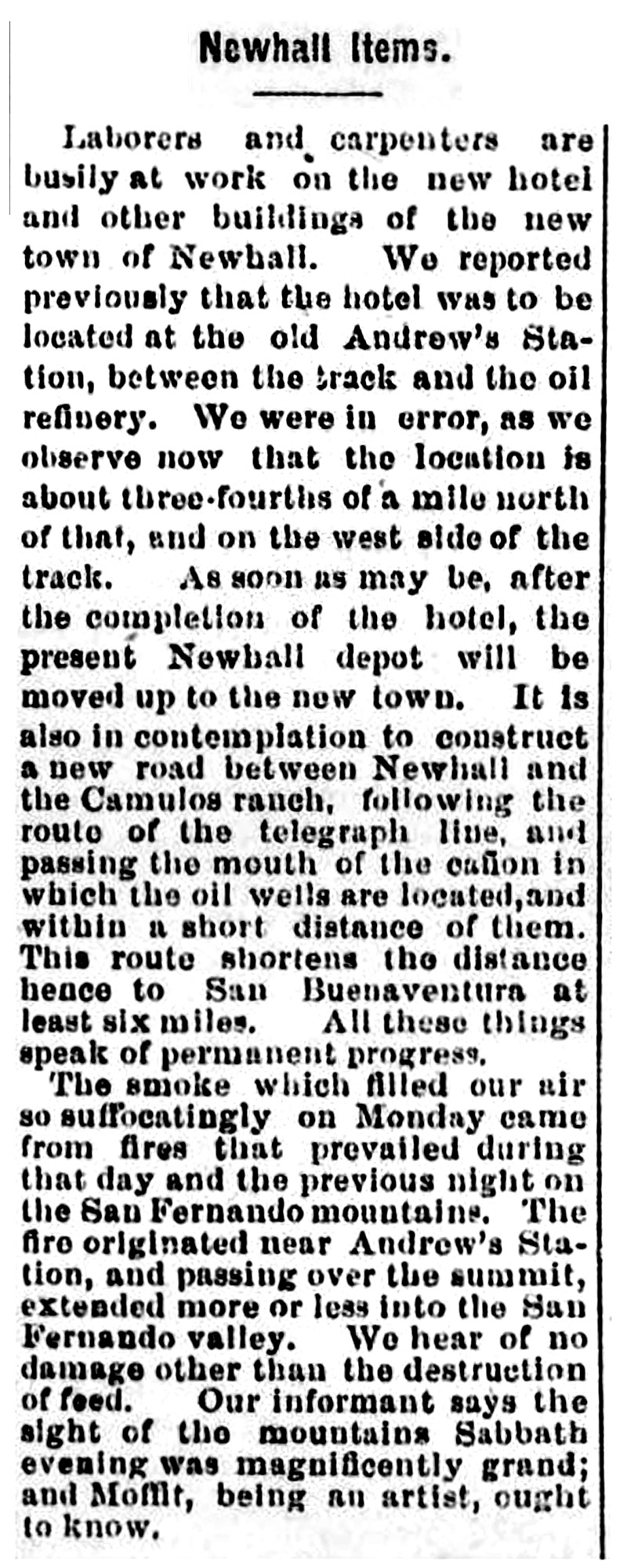 SCVHistory.com | Newhall on the Move: New Townsite Under Construction ...