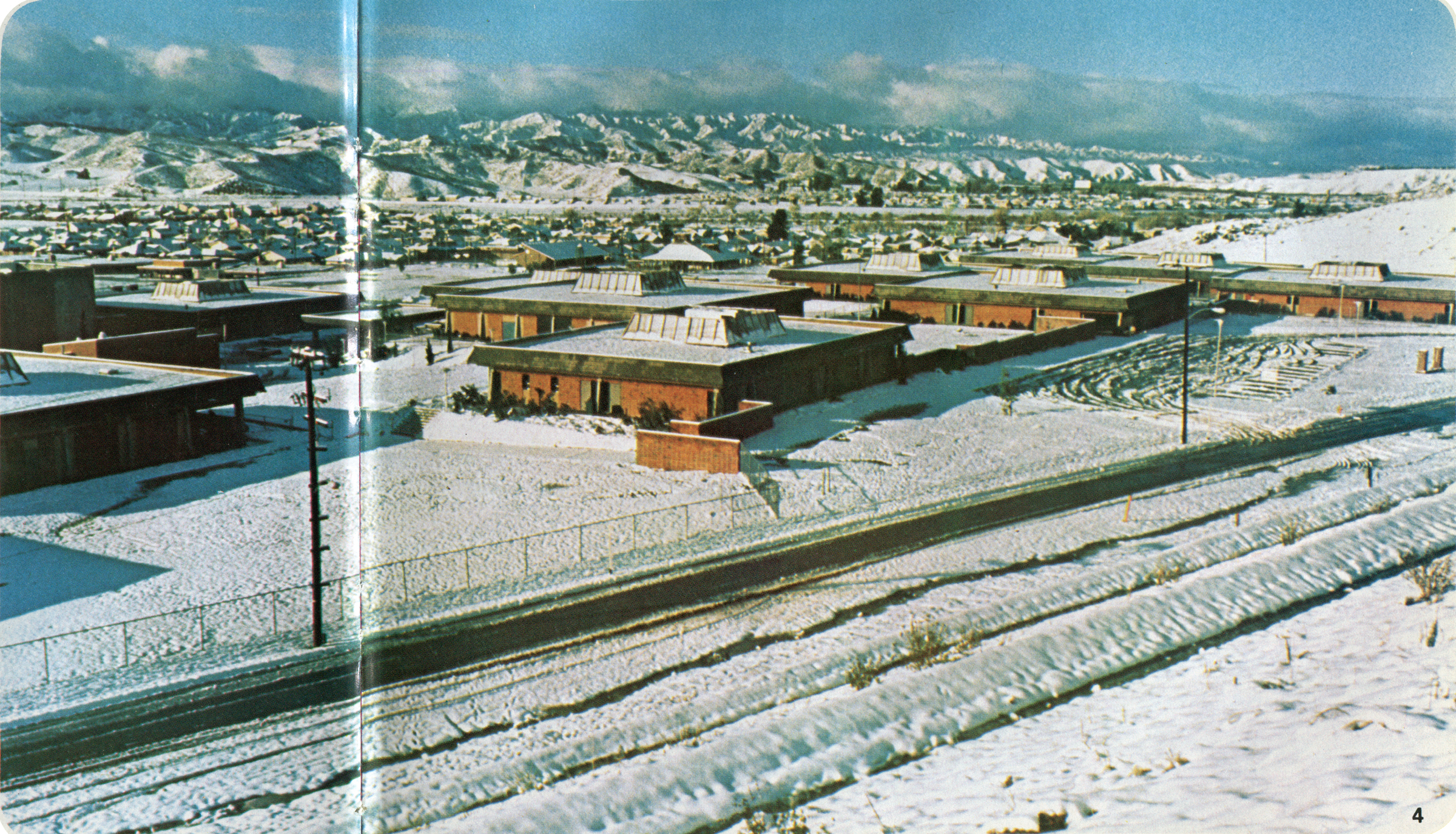 SCVHistory.com BB7401 | Canyon Country | Canyon High School in the Snow