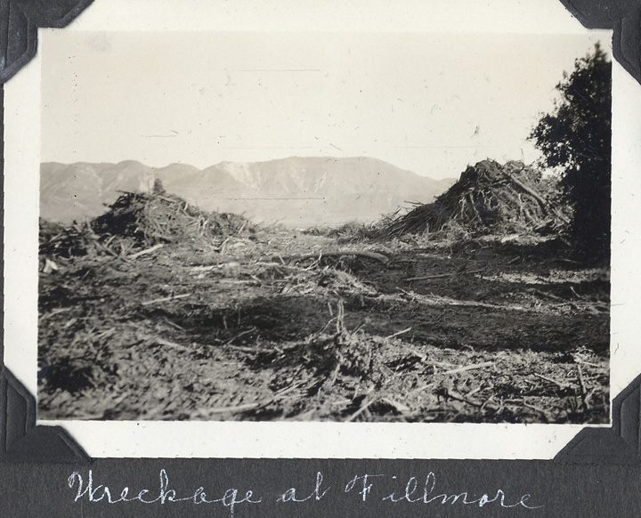 Eleanore Smith of Valencia, California found these photos of the aftermath of the St. Francis Dam disaster in a photo album passed down to her by her aunt Genevieve Smith.