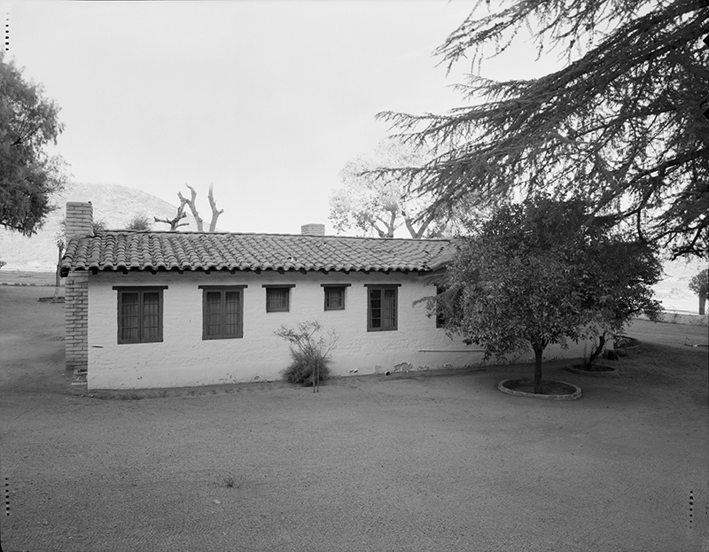 VIEW OF SOUTH SIDE OF RANCH HOUSE; CAMERA FACING NORTH 