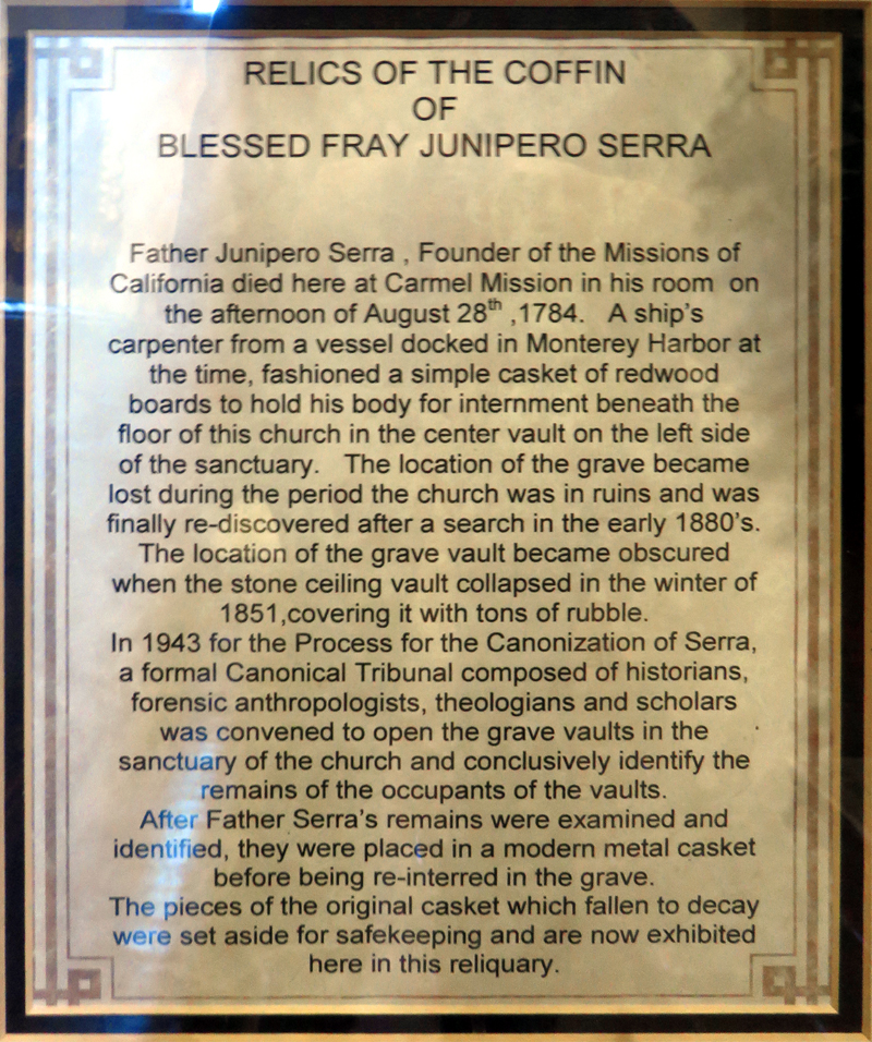 Signage in the basilica