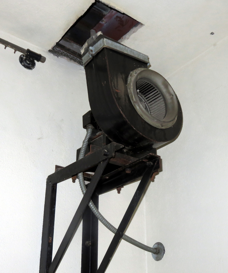 Blower in projection room (upstairs)