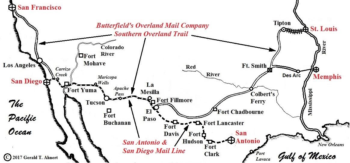 Overland Stage Route Map