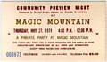 opening night ticket to Magic Mountain