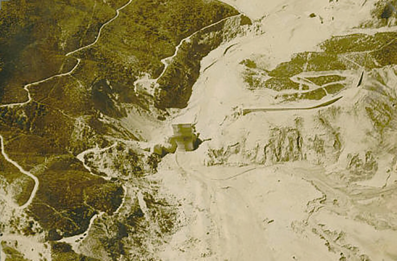 Aerial View of St. Francis Dam Failure
SAN FRANCISQUITO CANYON