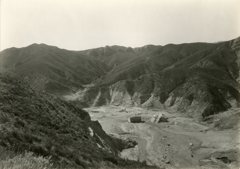 Large Chunks of St. Francis Dam Hurtled Down Canyon. EX-SAN FRANCISCO PUBLIC UTILITIES COMMISSION ARCHIVES. Photos of the St. Francis Dam disaster. 