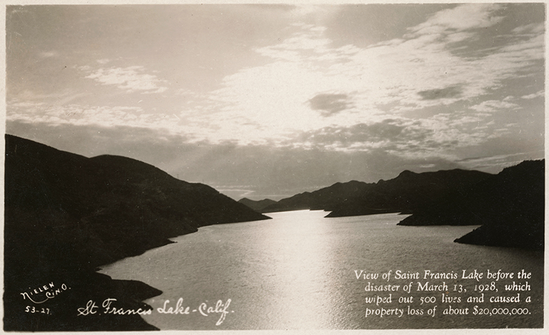 St. Francis Reservoir. SAN FRANCISQUITO CANYON. Photos of the St. Francis Dam disaster. 