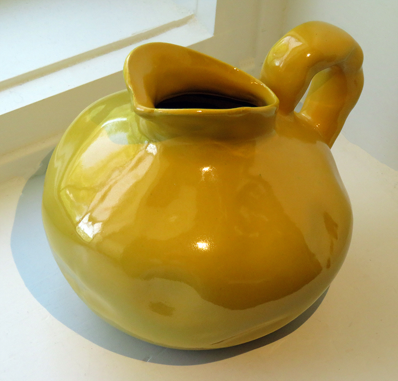 LW3596 Newhall La Canada Pottery Large Mustard