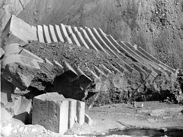 Piece of Dam. Photos of the St. Francis Dam disaster. 
