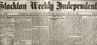 Stockton Weekly Independent Banner