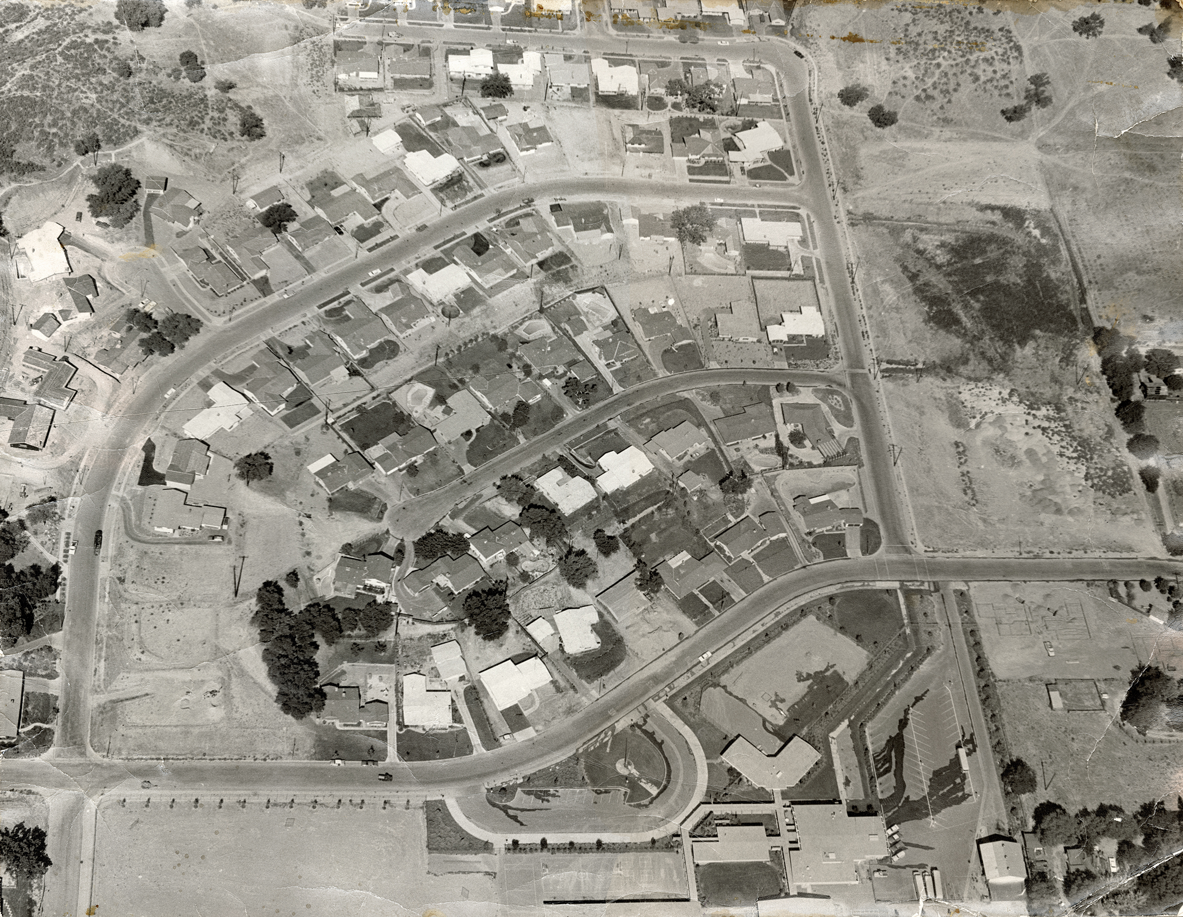 Scvhistory Com Tl6401 Newhall Peachland Area Of Happy Valley Development Aerial View 1964