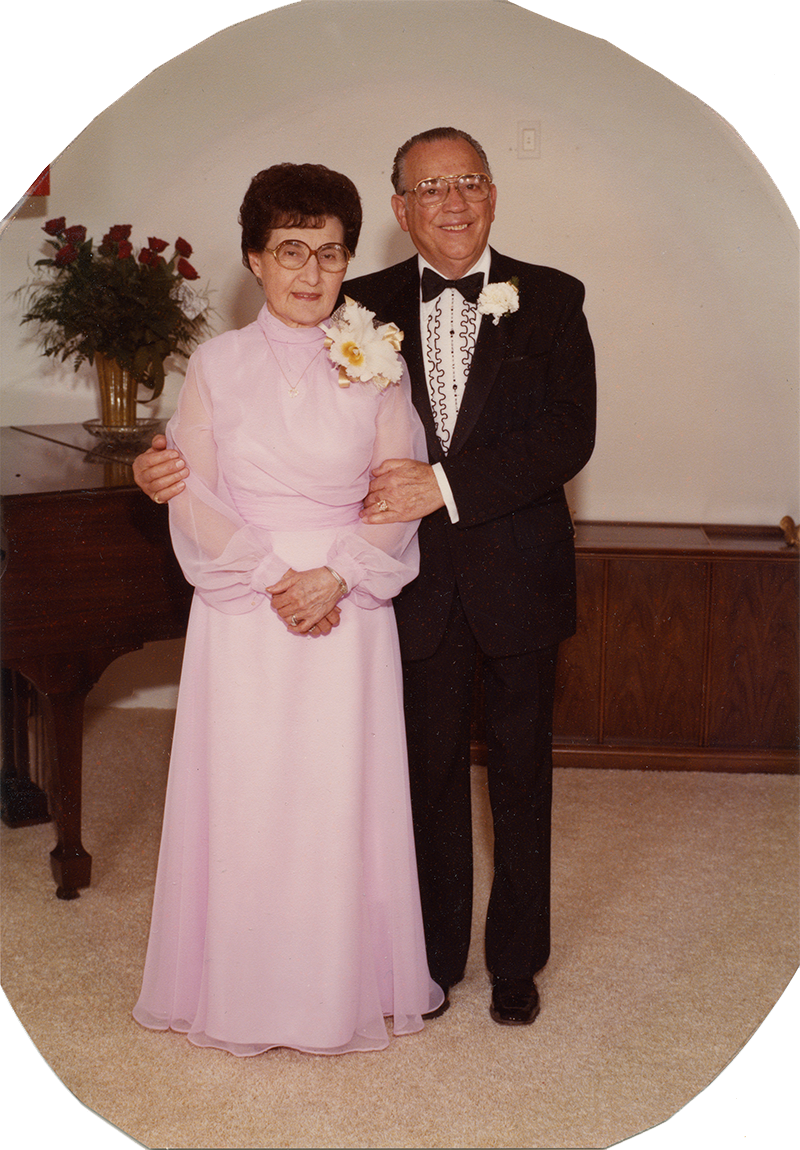 Alvina Gottardi (Guadagno)
ST. FRANCIS DAM SURVIVOR  
50th wedding anniversary of Alvina and Victor Guadagno, January 7, 1984