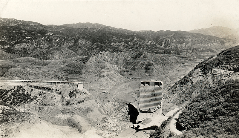St. Francis Dam Disaster Site and Start of PH-2 Reconstruction. SAN FRANCISQUITO CANYON. Photos of the St. Francis Dam disaster. 